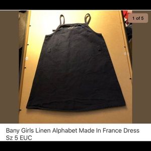 Baby girls Alphabet Made in France dress SZ 5 EUC!